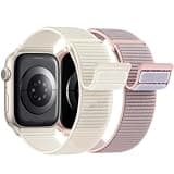 2 Pack Sport Nylon Loop Band Compatible with Apple Watch Band 38mm 40mm 41mm 42mm 44mm 45mm 46mm 49mm for Women Men, Adjustable Breathable Straps for iWatch Series 11/10/9/8/7/6/5/4/3/SE/Ultra