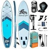 InnoExpo Inflatable Stand Up Paddle Boards with Premium Accessories, Wide Stable SUP Paddle Board Design, Non-Slip Comfort Deck for Youth & Adults (Marine/Kayak Seat, 11'x33''x6'')