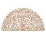 KultureDeco Serupa King Mandala Headboard, Half Moon Wood Decor 72 in