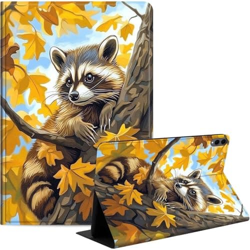 GYSYZJDH Case for Samsung Galaxy Tab S11 Ultra 5G 14.6 Inch 2025, Slim Smart Stand Cover with Auto Wake/Sleep, Shockproof Protective Shell for Work & School, Raccoon Perched