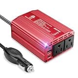 BESTEK 300W Car Power Inverter - DC 12V to 110V AC Car Plug Adapter with 30W USB-C & 18W USB-A Dual AC Outlet, Fast Car Charger Adapter for Laptop, Vehicles, Road Trip Essentials