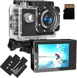 Xilecam Action Camera 1080P Sports Camera Memory Card Action Cam 4xZoom 131ft Underwater Waterproof with 2 X Batteries and Multi-Function Accessory(X2R)