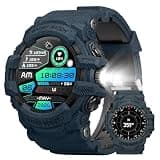 MIDDOW Military Smart Watch with Compass/Flashlight for Men