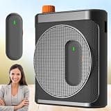 Voice Amplifier Wireless Microphones, Bluetooth Megaphone Speaker Personal PA System Portable Voice Amplifier with 2pcs Magnetic Wireless Lavalier Lapel Microphones for Teachers Classroom Meeting Yoga
