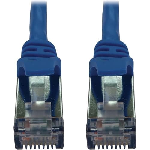 Tripp Lite Eaton N262-S06-BL Cat6a 6ft Slim 28AWG 10Gb Shielded Snagless RJ45 Ethernet Cable, PoE+ Blue, for Servers Switches Routers, Cloud Care Pre-Configured Bundle Eligible (1 Pack)