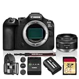 Canon EOS R6 Mark III Mirrorless Camera with Stop Motion Animation Firmware + Canon RF 50mm f/1.8 STM Lens for Lifestyle Photos & Artistic Images|7K RAW Video, 32.5MP Sensor| + 64GB Card + Backpack