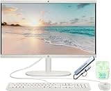 HP 21.5" FHD All-in-One Desktop Computer, 16GB RAM 640GB Storage (128GB SSD + 512GB Docking Station Set), Quad-Cores Intel N100, Windows 11 & 8-in-1 Docking Hub, Keyboard & Mouse Included, White