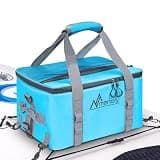 MENOLY Paddle Board Accessories Cooler, 25L Sup Kayak Deck Cooler Bag Fit 30 Cans with Bottle Opener, Adjustable Strap for Paddleboarding, Kayaking, Camping-Blue