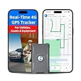 Tracker Device for Vehicles & GPS Tracker for Pets, Geo-Fencing Alerts, Waterproof, Real-Time, Magnetic, Subscription Needed