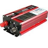 YFTROBOYL 1500W Power Inverter 12V DC to 110V/240V AC Converter Dual AC Outlets and 4 2.1A USB with Universal AC Outlets and Plug Cord Battery Clamps 12Vto230V(24Vto110V)
