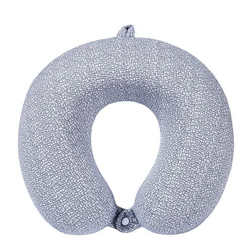 INSN Breathable & Comfortable Memory Foam Travel Neck Pillow,Providing Comfort and Support for The Neck and Head,Travel Accessory for Flight Train Car Office Napping,Blue