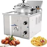 16L Electric Countertop Pressure Fryer - 3KW Commercial High Pressure Fryer for Fried Chicken, Snack Bars & Restaurants - Heavy-Duty, Efficient Cooking