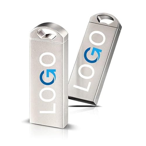 Custom Branded Portable Mini USB Drives 50/100 PCS - 4GB-128GB Lanyard Thumb Drives for Business Gifts, Trade Show Giveaways, Corporate Outreach (100,1G)