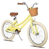 JOYSTAR 20 inch Kids Bike for 7-10 Years Girls, 20inch Girls Bike with Training Wheels, Basket & Kickstand, Kids' Bicycle Yellow
