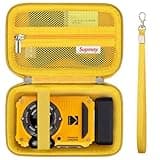 Supmay Carrying Case Compatible with KODAK PIXPRO WPZ2 Rugged Waterproof Shockproof Dustproof WiFi Digital Camera, Travel Case with Mesh Pocket fits USB Cable, SD Card, Battery, Charging Plug, Yellow