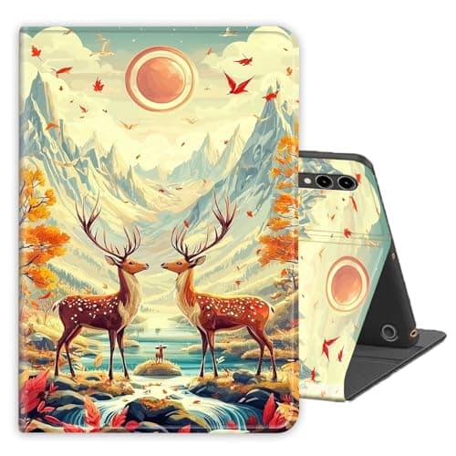 for Samsung Galaxy Tab S10 Plus/ S9 FE +/ S9 Plus 5G Tablet 12.4''Case PU Leather Folio Multi-Angle Stand Cover w/Auto Wake/Sleep,Streaming & Typing for Samsung Tab Case Two Deer