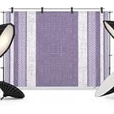 Vintage Purple Striped Backdrop 7x5ft Farmhouse Modern Stripes Boho Photography Backdrop Fabric Photoshoot Background Tapestry Banner for Birthday Baby Shower Decoration Party Video Photo Studio Props