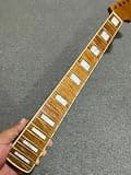 New 21 fret Gloss blocks Inlay binding Roasted Flame Maple Electric guitar neck