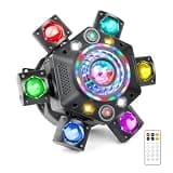 LaluceNatz DJ Light Moving Head: 150W 6 Arm Multi Effects - Mirror 3D+Disco Ball+R&G Starry+Strobe - Remote DMX Sound Control - Party Planner Easy Setup for Stage Club Live Show Band Performance