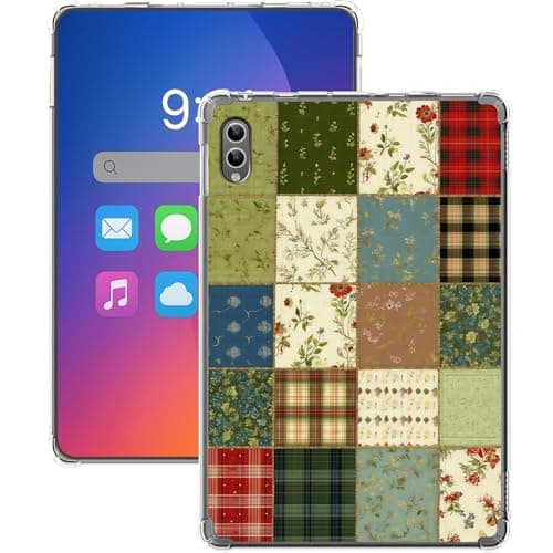 Gmeyutqy Clear Case for Samsung Galaxy Tab S11 Ultra 2025 14.6" SM-X936B/SM-X930, Ultra Slim Lightweight TPU Soft Transparent Cover for Galaxy Tab S11 Ultra, Fabric Pattern Collage