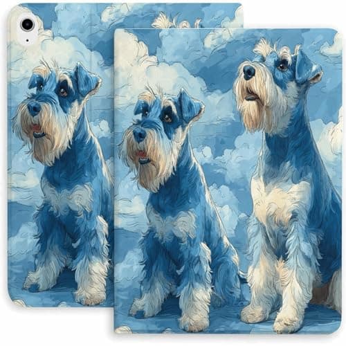 Blue Schnauzers Case for iPad 9th/10th/11th Gen,Mini 5/4/3/2/1(7.9in) Mini 6 (8.3in) Mini 7(8.3in),Air 4/5/6/7,Pro 11in(2020/2021/2022/2024) Auto Wake/Sleep
