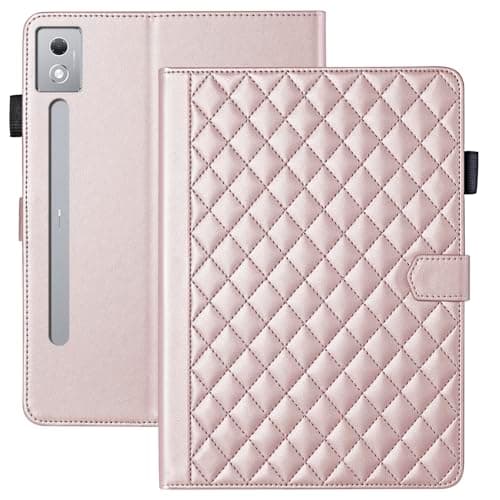 Vaitasy Case for Lenovo Idea Tab Pro 12.7 Inch 2025 Business PU Leather Tablet Cover for Idea Tab Pro 12.7" 2025 with Wallet Stand Function Rose Gold