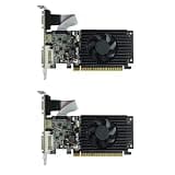 for GT210 1GB DDR3 64 Bit Graphics Card 2 PCS PCIE 2.0 40Nm GPU Video Card -Compatible VGA DVI Interface