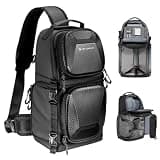 K&F CONCEPT Camera Sling Bag Crossbody Bag Hardshell Camera Shoulder Backpack DSLR/SLR/Mirrorless Camera Case Photography Bags for Photographer