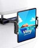 Vitog Car Headrest Tablet Holder [Triangle Structure] Adjustable Tablet Car Mount for Back Seat, 360° Swivel, Road Trip Essentials for Kids, Car Accessories for Women Interior for 4.7-12.9" Tablets