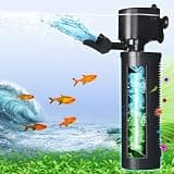 Aquarium Filter U-Very Suitable for 40-200 Gallon Tank, 400GPH Fish Tank Filters for Green Control, Internal Submersible Pump for Turtle Tank, Small Pond, Pool Filter, Cold Plunge Ice Bath Hot Tub