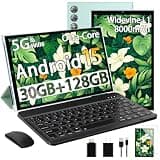 SKYEGG 2026 Android 15 Tablet 10.1 Inch Tablets, 30GB RAM 128GB ROM 1TB Expand, 8000mAh Battery, BT5.0, 2.4/5G Wi-Fi 6, Metal Body with Keyboard & Mouse, Gemini AI, Widevine L1 HD IPS Display - Green