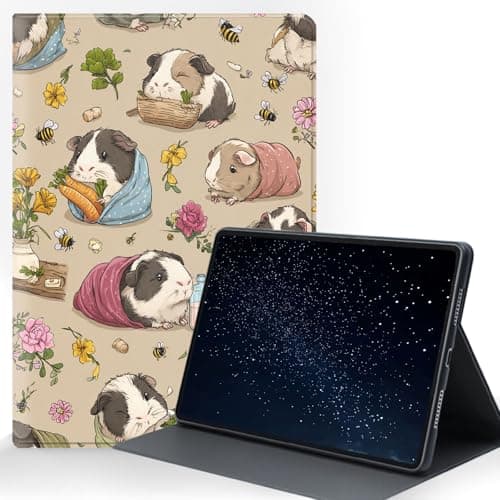 ZXYBNMLE for 6" Kindle 11th Gen (2024/2022 Release) Tablet Protective Cover with Adjustable Stand and Magnetic Auto Wake/Sleep,Cute Guinea Pig