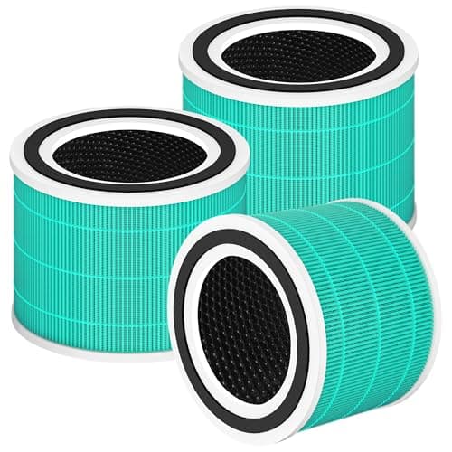 Core 300 Toxin Absorber Replacement Filter for LEVOIT Core 300, Core 300S and Core 300-P Air Purifier, 3-in-1 H13 True HEPA Filter Replacement, Compared to Part # Core 300-RF-TX, 3 Pack, Green