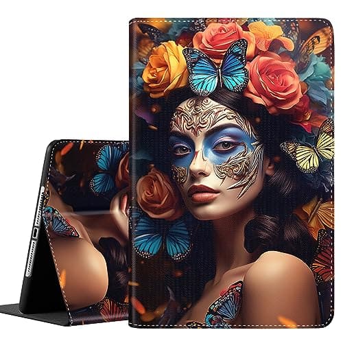 Case for Galaxy Tab S6 Lite 10.4 2022/2020, Smart Stand Back Cover Auto Wake/Sleep for Samsung Tab S6 Lite 10.4 inch Tablet [SM-P610/P613/P615/P619]，Butterfly Rose Girl