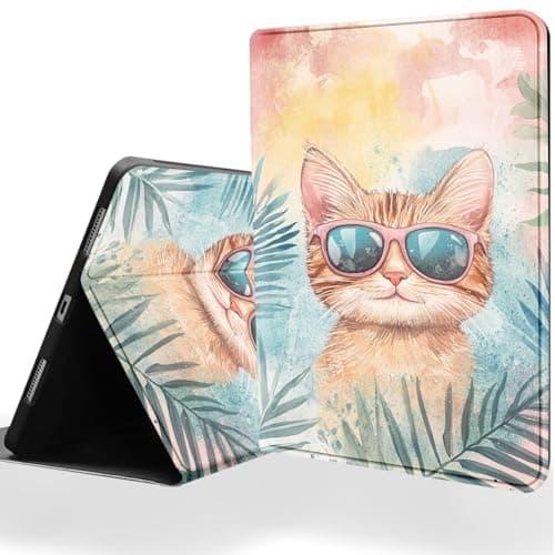 DSRGRGFDJ Tablet Case for Samsung Galaxy Tab S11 11 Inch 2025 Model (SM-X730/X736B/X736),Auto Wake/Sleep and Multi-Angle Adjustable Stand Cover - Watercolor Cat