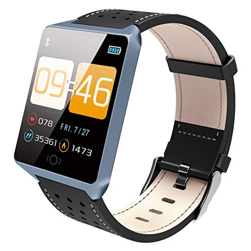 New Smart Watch with Blood Pressure Heart Rate Monitor Sports Fitness Tracker Men Smartwatch for Android iPhones (Blue)
