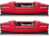G.SKILL RipjawsV Series DDR4 RAM 16GB (2x8GB) 2400MT/s CL17-17-17-39 1.20V Intel AMD Desktop Computer Memory U-DIMM - Red (F4-2400C17D-16GVR)