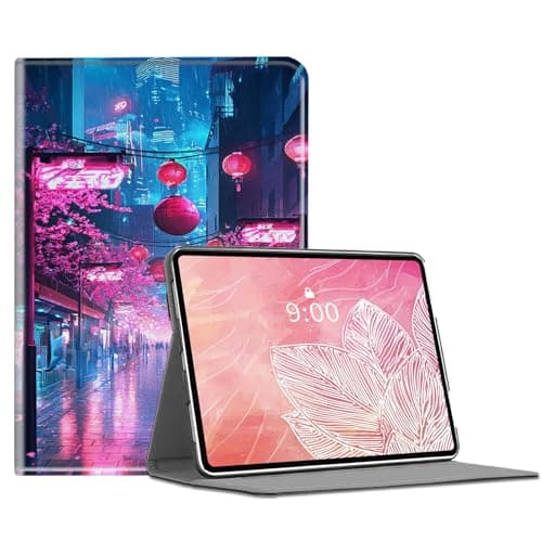 DSIVIKIZ Folio Stand Tablet Case for Kindle Fire Max 11 2023–Neon Night, Slim Shockproof PU Leather | Magnetic Multi-Viewing Angles Cover, Function Hard Back Shell for Fire Max 11 2023