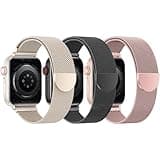 MARGE PLUS Compatible with Apple Watch Band for women men 40mm 41mm 38mm 42mm 44mm 45mm 46mm, Stainless Steel Milanese Loop for iWatch SE Series 10 9 8 7 6 5 4 3 2 1
