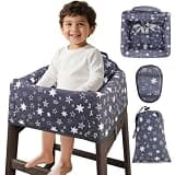 Greatbubs Baby High Chair Cover, Stain and Slip Resistant Waterproof High Chair Cover Restaurant, Portable Chair Cover with Safety Harness,Baby Restaurant Essentials