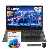 Lenovo V15 Gen 5 15.6" FHD Business Laptop, Intel Core 7 240H, 16GB DDR5, 2TB Storage(1TB SSD+1TB Docking Station Set), Intel Graphics, Numeric Keypad, 720p HD Camera, Wi-Fi 6, Windows 11 Pro, Black