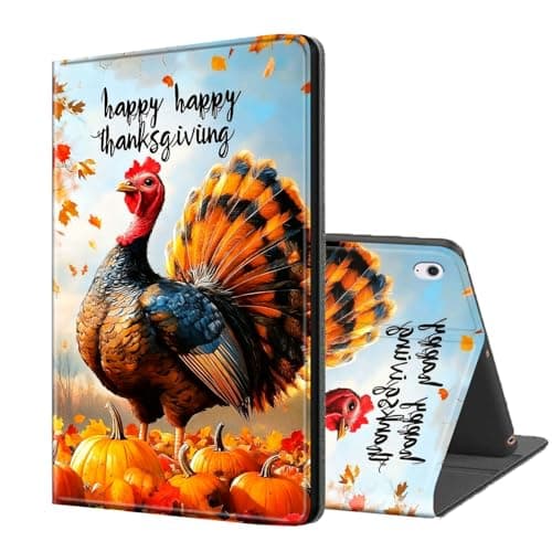 ETLKJVBL for iPad Air 11 Inch Case 2024, Auto Sleep/Wake, Turkey and Pumpkins in Autumn Multiple Angles Viewing Folio Stand Case for iPad Air 11 Inch 2024 Tablet