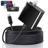 65W Fast Charger for Steam Deck & Nintendo Switch 2 with 10FT(3M) Cable - PD3.0 Foldable AC Adapter for ROG Ally, Switch 2 Charger Support TV Dock PS Console[Original Steam Deck Charger Replacement]