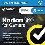 Norton 360 for Gamers for 3 Devices - Includes Advanced AI Scam Protection, Game Optimizer, Gamer tag monitoring, VPN, Dark Web Monitoring & PC Cloud Backup [Download]