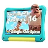 EDUAITABLET Kids Tablet 10 inch, Android 16 Tablet for Kids, 20GB RAM, 32GB ROM, 1TB Expandable Storage, Parental Controls, 6000mAh Battery, Dual Camera, Wi-Fi 6, BT 5.4, EVA Case (Teal)