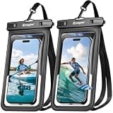 Rynapac Waterproof Phone Pouch [Up to 8.5"] - 2 Pack, IPX8 Waterproof Phone Case with Lanyard for iPhone 17 16 15 Pro Max, Touchscreen & Photograph, Cellphone Dry Bag for Beach Cruise Essentials 2026