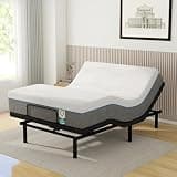 Vipbear Queen Adjustable Bed Frame with Mattress Head and Foot Lift & Head-Pillow-Tilt, Electric Bed Base with Under-Bed LED, Zero Gravity, Wireless Remote, USB Ports, Adjustable Legs