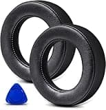 TRANSTEK Replacement Earpads Compatible with LucidSound LS20 LS25 LS30 LS40 Headset, Ear Pads Cushions with High-Density Memory Foam (Comfort Leather)