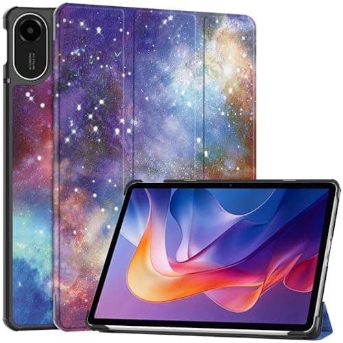 Generic case Compatible with Xiaomi Redmi Pad 2 11-inch 2025 (Design: Milky Way) Leather Pattern flip Back case