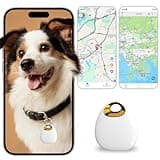 GPS Tracker for Dogs & Cats – Waterproof, Lightweight, Mini Real-Time Pet Locator with 1-Year Battery, No Subscription or SIM Required, Track History, iOS & Android Compatible